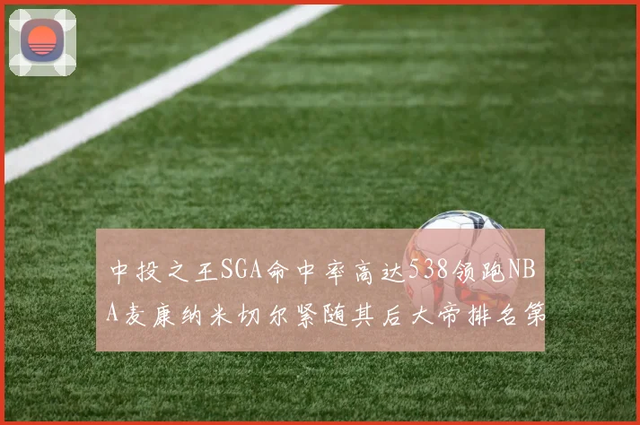 中投之王SGA命中率高达538领跑NBA麦康纳米切尔紧随其后大帝排名第七